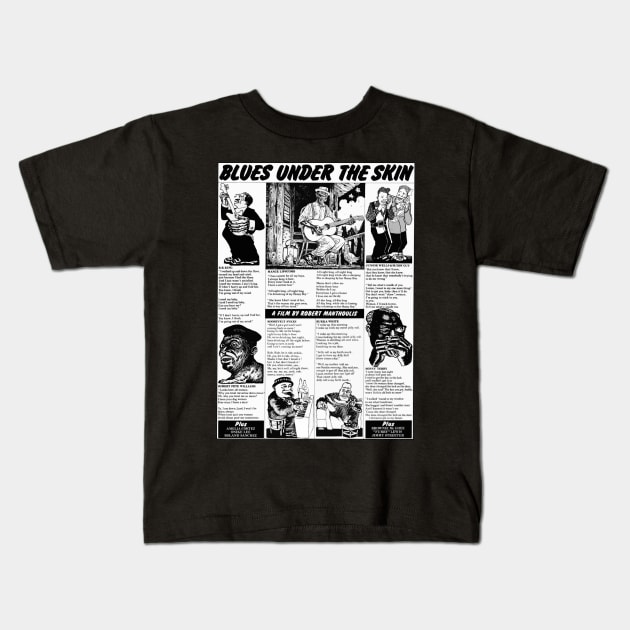 CLASSIC BLUES UNDER THE SKIN 1973 Kids T-Shirt by warbotspecial